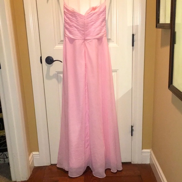 JJ’S House 0 Jr Long Pink CHIFFON Boned Bustier A-line Formal EUC 💎 - Picture 13 of 16